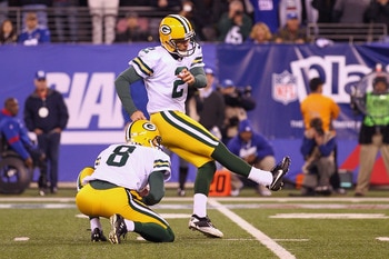 Mason Crosby was able to keep the Packers' perfect season alive in New York, but his career stats suggest that he won't be able to do the same in the playoffs if he's needed.