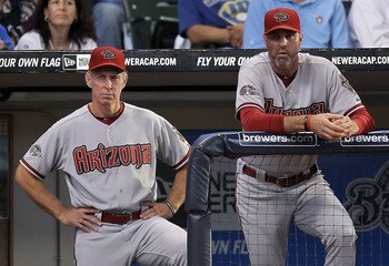 Manager Kirk Gibson and Bench Coach Alan Trammel