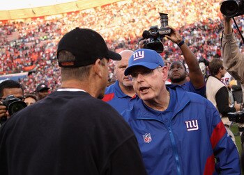 Harbaugh edged Coughlin the first time around. The two exhanged a pleasant postgame handshake.