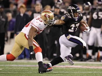 Ray Rice, 59 yards rushing against the 49ers
