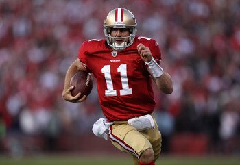 Alex Smith takes off for a 28-yard score in San Francisco's 36-32 win over New Orleans.