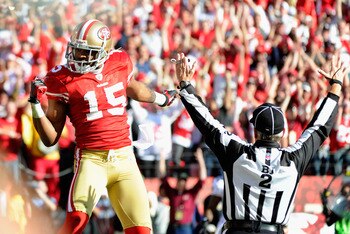 Michael Crabtree scores against the Saints