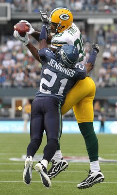 Fitting for Jennings, he had the ability to be all over his man but still allow him to make the reception.