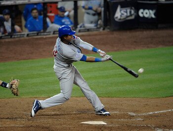 StarlinCastro at age 21, led the NL in hits.  He is the youngest ever to accomplish that feat.