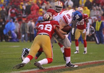 Bear Pascoe (86) is one of four Fresno State products in Super Bowl XLVI.
