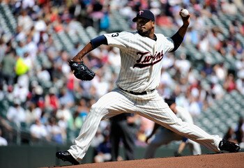 MINNEAPOLIS, MN - AUGUST 25: Francisco Liriano #47 of the Minnesota Twins delivers a pitch against the Baltimore Orioles in the first inning on August 25, 2011 at Target Field in Minneapolis, Minnesota. (Photo by Hannah Foslien/Getty Images)