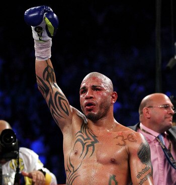 Miguel Cotto after his win over Antonio Margarito