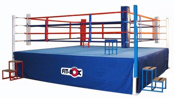 Boxing ring (Courtesy of Sir722x via Wikimedia commons)