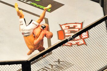 Tim Boetsch slams Nick Ring to the mat - Phil Lambert/The MMA Corner