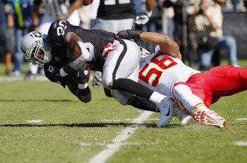 Darren McFadden was lost for the season on this play.
