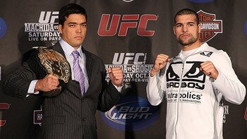 Lyoto Machida (left) posing with Mauricio Rua/ photo cred: Dave Mandel for Sherdog.com