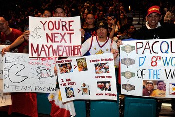 Pancquiao fans at the Pacquiao-Marquez weigh in