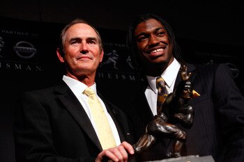 Robert Griffin III accepts his Heisman Trophy Award at Best Buy Theatre in Times Square, New York
