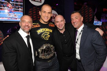 Lorenzo Fertitta, Junior dos Santos, Dana White and Frank Fertitta.