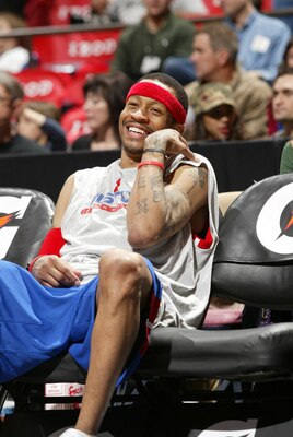 Iverson grabbing some bench