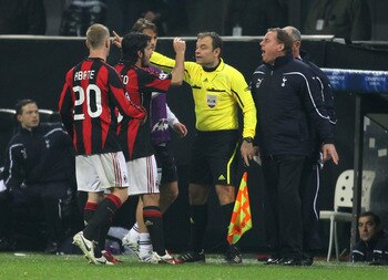 Harry Redknapp helps defend his coach Joe Jordan against the outburst of Gennaro Gattuso on the night of probably the tactical pinnacle of his management career.