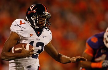 No. 13 looks to make a move after intercepting this pass.