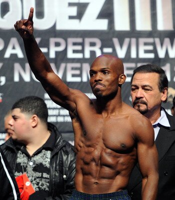 Bradley at his weigh for the Casamayor fight