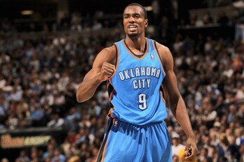 If anybody has a chance at taking the Defensive Player of the Year away from Dwight Howard, it's Serge Ibaka.