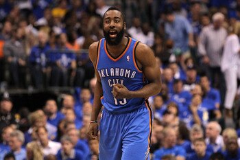 James Harden has been a key component off the bench this season for the Oklahoma City Thunder.