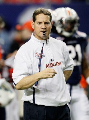 ATLANTA, GA - DECEMBER 31:  Head coach Gene Chizik of the Auburn Tigers against the Virginia Cavaliers during the 2011 Chick Fil-A Bowl at Georgia Dome on December 31, 2011 in Atlanta, Georgia.  (Photo by Kevin C. Cox/Getty Images)