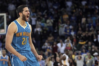 Greivis Vasquez is screaming at those people who didn't draft him.