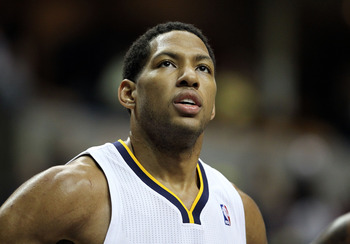 INDIANAPOLIS, IN - APRIL 16: Danny Granger #33 of the Indiana Pacers watches a free throw during the NBA game against the Minnesota Timberwolves at Bankers Life Fieldhouse on April 16, 2012 in Indianapolis, Indiana. NOTE TO USER: User expressly acknowle