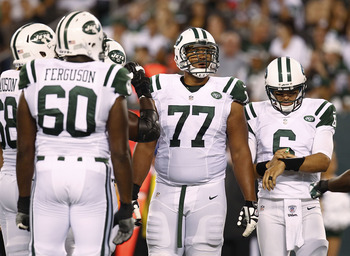 The offensive line delivered for the Jets against the Bills.