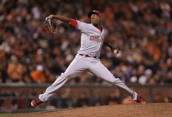 Aroldis Chapman struggled in Game 1.