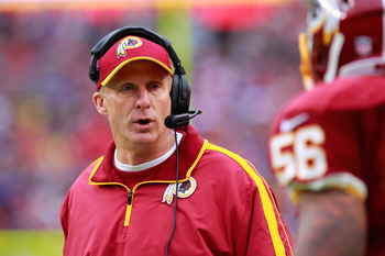 Redskins defensive coordinator Jim Haslett