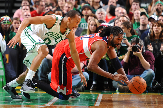 Trade Ratings of Celtics' Shooting Guards Hi-res-165983308-nene-the-washington-wizards-dives-for-the-loose-ball_crop_650