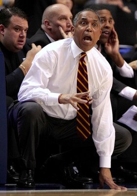 15 MAR 2008: Minnesota head coach Tubby Smith during the Illinois Fighting Illini 54-50 win over the Minnesota Golden Gophers at Conseco Fieldhouse in Indianapolis, Indiana.