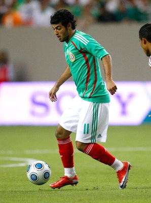 ATLANTA - JUNE 24: Carlos Vela #11 of Mexico against Venezuela during their international friendly match at Georgia Dome on June 24, 2009 in Atlanta, Georgia. (Photo by Kevin C. Cox/Getty Images)