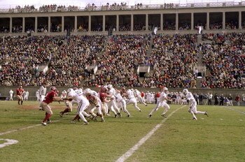 21 Nov 1998:  General view of the game between the Harvard Crimson and the Yale Bulldogs at the Harvard Stadium in Cambridge, Massachusetts. The Bulldogs defeated the Crimson 9-7. Mandatory Credit: M. David Leeds  /Allsport
