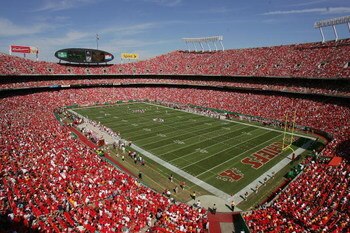 KANSAS CITY, MO - OCTOBER 1:  Arrowhead Stadium is shown during the San Francisco 49ers game against the Kansas City Chiefs at Arrowhead Stadium on October 1, 2006 in Kansas City, Missouri. The Chiefs defeated the Niners 41-0.  (Photo by Doug Pensinger/Ge