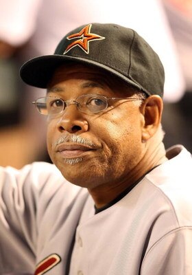 PHOENIX - AUGUST 30:  Manager Cecil Cooper of the Houston Astros during the major league baseball game  against the Arizona Diamondbacks at Chase Field on August 30, 2009 in Phoenix, Arizona. The Diamondbacks defeated the Astros 4-3.  (Photo by Christian 