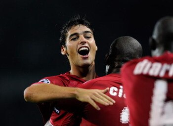 TURIN, ITALY - SEPTEMBER 15:  Yoann Gourcuff of Bordeaux celebrates after the first goal is scored for his team during the UEFA Champions League Group A match between Juventus FC and FC Girondins de Bordeaux at Olympic Stadium on September 15 2009 in Turi
