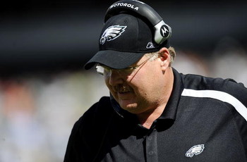 PHILADELPHIA - SEPTEMBER 20:  Andy Reid, head coach of the Philadelphia Eagles walks the sidelines during a game against the New Orleans Saints at Lincoln Financial Field on September 20, 2009 in Philadelphia, Pennsylvania.  (Photo by Jeff Zelevansky/Gett