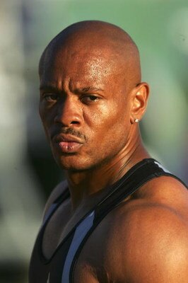 CARSON, CA - JUNE 24:  Maurice Greene walks off the field after the preliminaries of the Men 100 meter Dash at the 2005 USA Outdoor Track and Field Championships on June 24, 2005 at the Home Depot Center in Carson, California.  (Photo by Lisa Blumenfeld/G