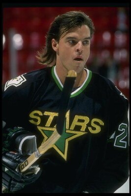 1993-1994:  Center Russ Courtnall of the Dallas Stars. Mandatory Credit: Robert Laberge  /Allsport