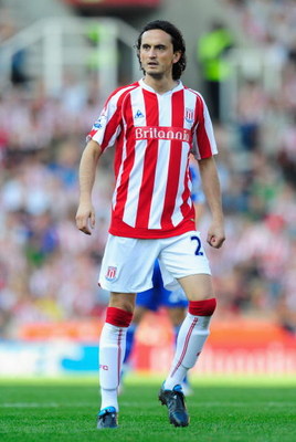 STOKE ON TRENT, ENGLAND - SEPTEMBER 12: Tuncay of Stoke City in action during the Barclays Premier League match between Stoke City and Chelsea at the Britannia Stadium on September 12, 2009 in Stoke on Trent, England. (Photo by Michael Regan/Getty Images