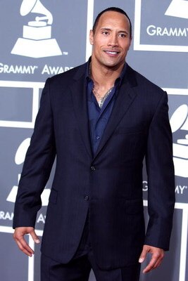 LOS ANGELES, CA - FEBRUARY 08:  Actor and former wrestler Dwayne 'The Rock' Johnson arrives at the 51st Annual Grammy Awards held at the Staples Center on February 8, 2009 in Los Angeles, California.  (Photo by Frazer Harrison/Getty Images)