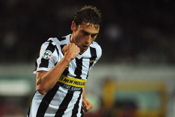 TURIN, ITALY - SEPTEMBER 19:  Claudio Marchisio of Juventus FC celebrates his goal during the Serie A match between Juventus FC and AS Livorno at Olimpico Stadium on September 19, 2009 in Turin, Italy.  (Photo by Valerio Pennicino/Getty Images)