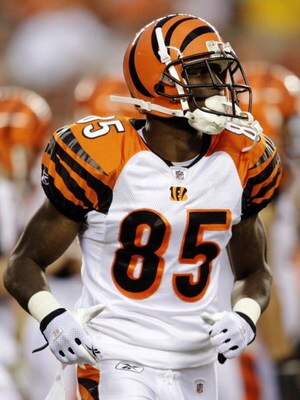 CINCINNATI, OH - AUGUST 27:  Wide receiver Chad Ochocinco #85 of the Cincinnati Bengals runs out of the huddle during the preseason game against the St. Louis Rams at Paul Brown Stadium on August 27, 2009 in Cincinnati, Ohio. (Photo by Andy Lyons/Getty Im