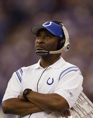INDIANAPOLIS - DECEMBER14:  Defensive coordinator Ron Meeks of the Indianapolis Colts during the game against the Atlanta Falcons on December 14, 2003 at the RCA Dome in Indianapolis, Indiana. The Colts defeated the Falcons 34-7. (Photo by Tom Pidgeon/Get