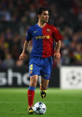 BARCELONA, SPAIN - APRIL 28:  Rafael Marquez of Barcelona in action during the UEFA Champions League Semi Final First Leg match between Barcelona and Chelsea at the Nou Camp Stadium on April 28, 2009 in Barcelona, Spain.  (Photo by Alex Livesey/Getty Imag