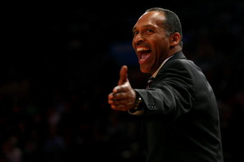 NEW YORK - MARCH 10:  Head coach Norm Roberts of the St. John's Red Storm shouts from the bench against the Georgetown Hoyas during the first round of the Big East Tournament at Madison Square Garden on March 10, 2009 in New York City.  (Photo by Chris Mc