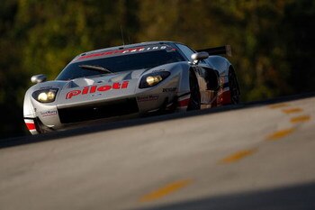 BRASELTON, GA - SEPTEMBER 24:  The #40 Robretson Racing Doran Designs Ford GT MK 7 driven by David Robertson, Andrea Robertson and David Murry drives during practice for the American Le Mans Series Petit Le Mans on September 24, 2009 at Road Atlanta in Br