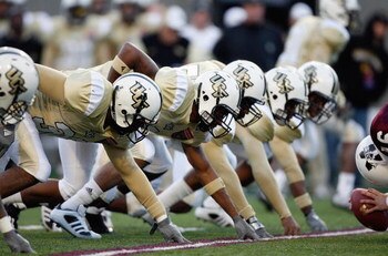 MEMPHIS, TN - DECEMBER 29: The UCF Knights line up against the Mississippi State Bulldogs on December 29, 2007 at the Liberty Bowl Memorial Stadium in Memphis, Tennessee. The Bulldogs beat the Knights 10-3. (Photo by Joe Murphy/Getty Images)