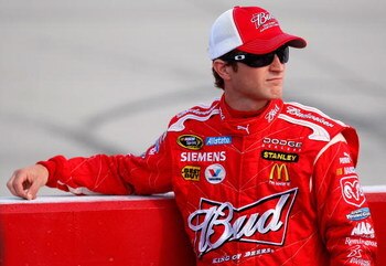 DOVER, DE - SEPTEMBER 25:  Kasey Kahne, driver of the #9 Budweiser Dodge, waits on pit road during qualifying for the NASCAR Sprint Cup Series AAA 400 at Dover International Speedway on September 25, 2009 in Dover, Delaware.  (Photo by Geoff Burke/Getty I